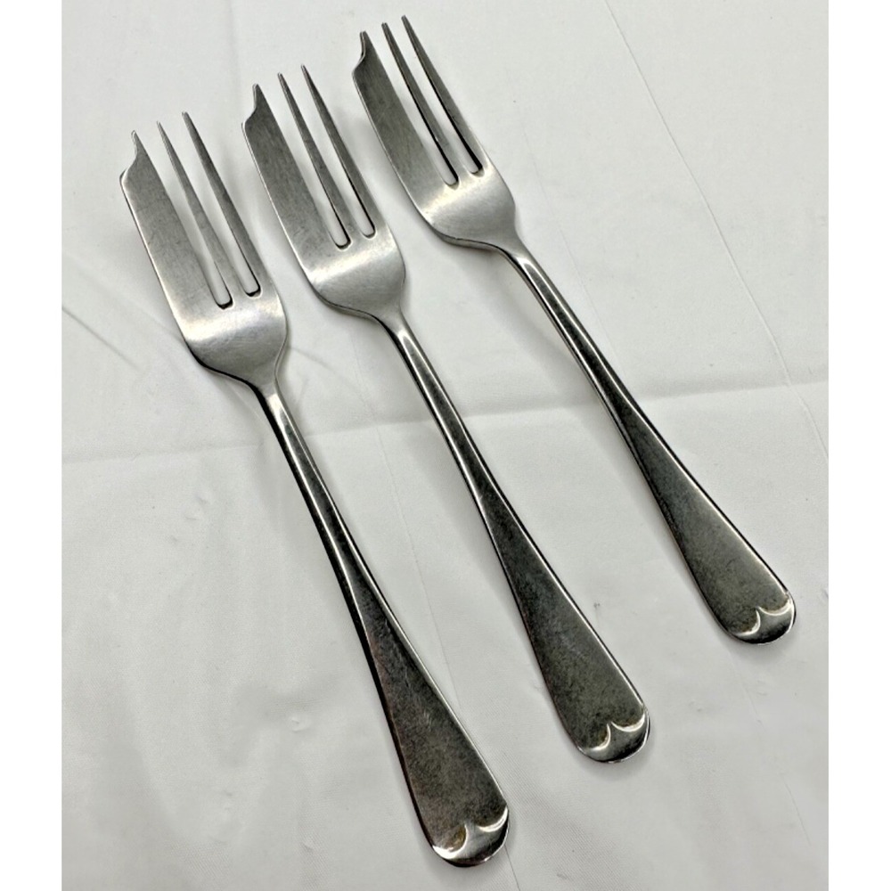 Atlas Firth STAY BRITE Stainless Dorian PASTRY FORKS Flatware Set of 3